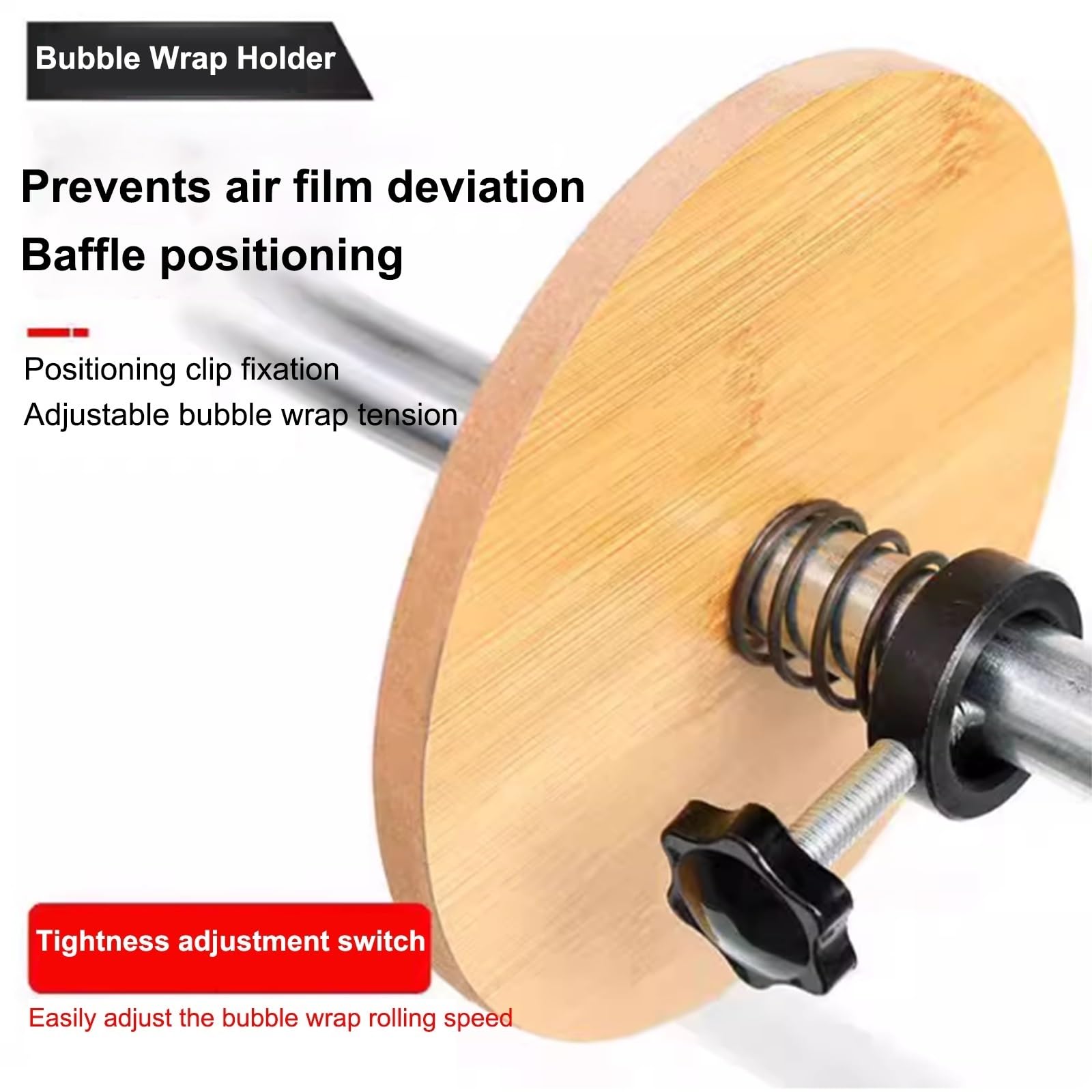 Ce dérouleur de Film étirable avec Support pour Film à Bulles et Rouleau Manuel Facile à Changer est idéal pour l'emballage et Le déménagement.
