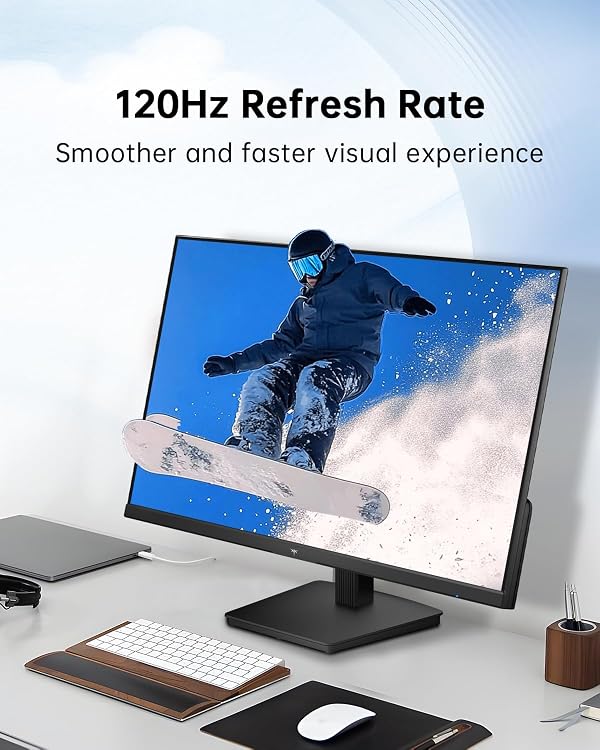 KTC 27 Inch Computer Monitor - QHD (2560 x 1440) Display, Up to 120Hz Monitor, IPS Panel, 123% sRGB, HDMI 2.0 x 2 & DP 1.4 x1, Adaptive Sync, Eye-Friendly Screen PC Monitors for Work Gaming, H27D9 by KTC - Image 3