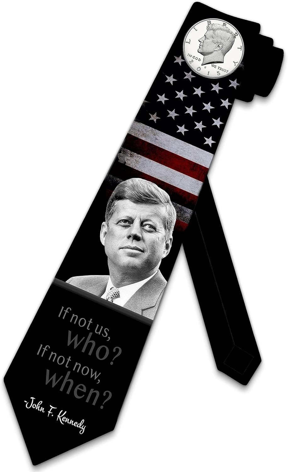 Three Rooker JFK Ties Mens USA President Necktie Mens History Tie