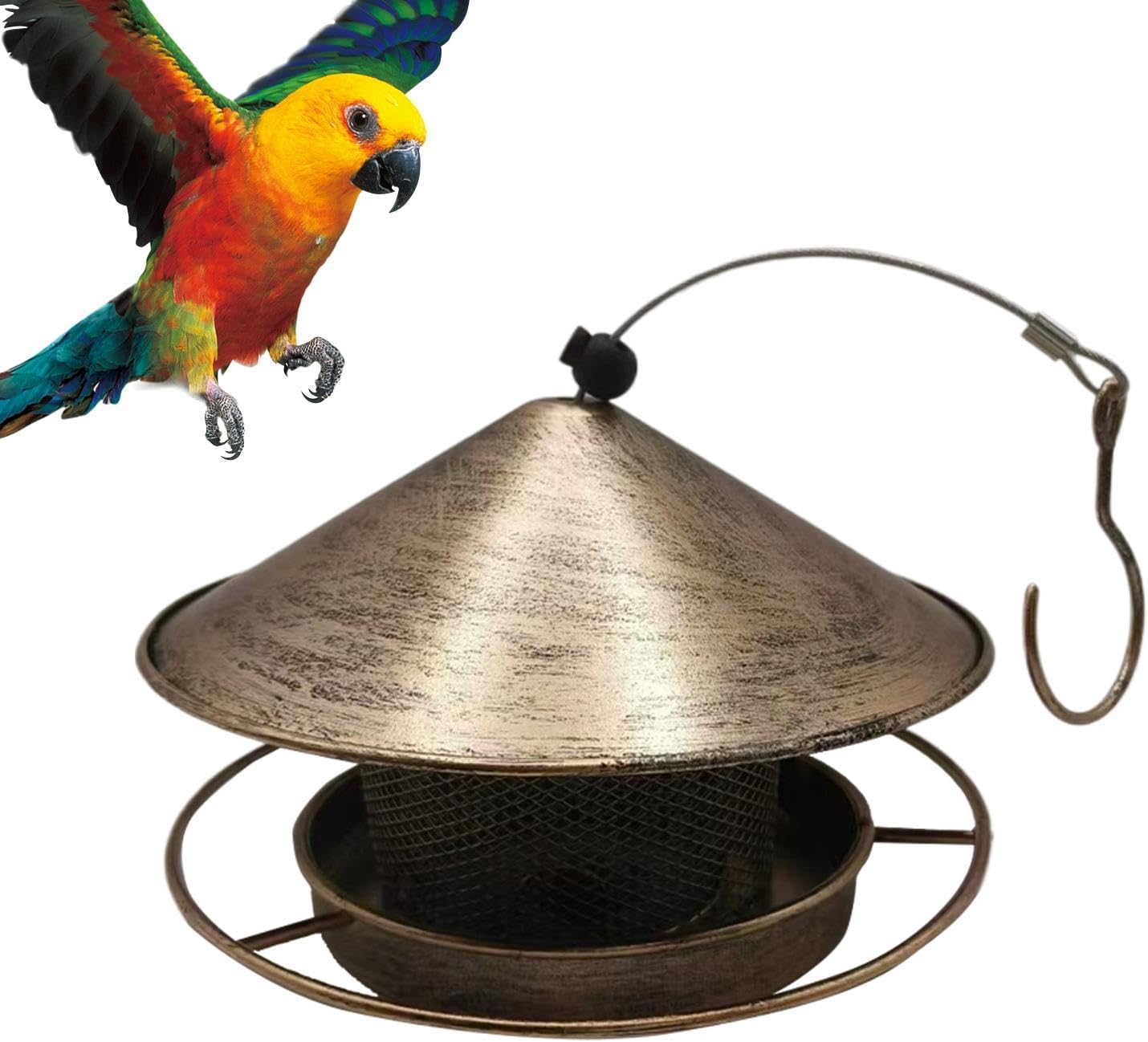 Outdoor Metal Bird Feeder - Chickady Feeder - Outdoor Hanging Metal Cardinal Garden Bird Feeder for Women, Mom, Grandma, Bird Lover