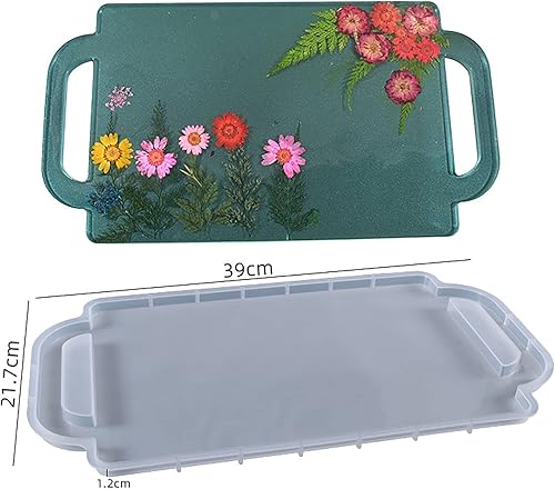1 molde de resina de silicona con mango rectangular en forma de molde de silicona epoxi para taza de almacenamiento de dulces de frutas, fabricación