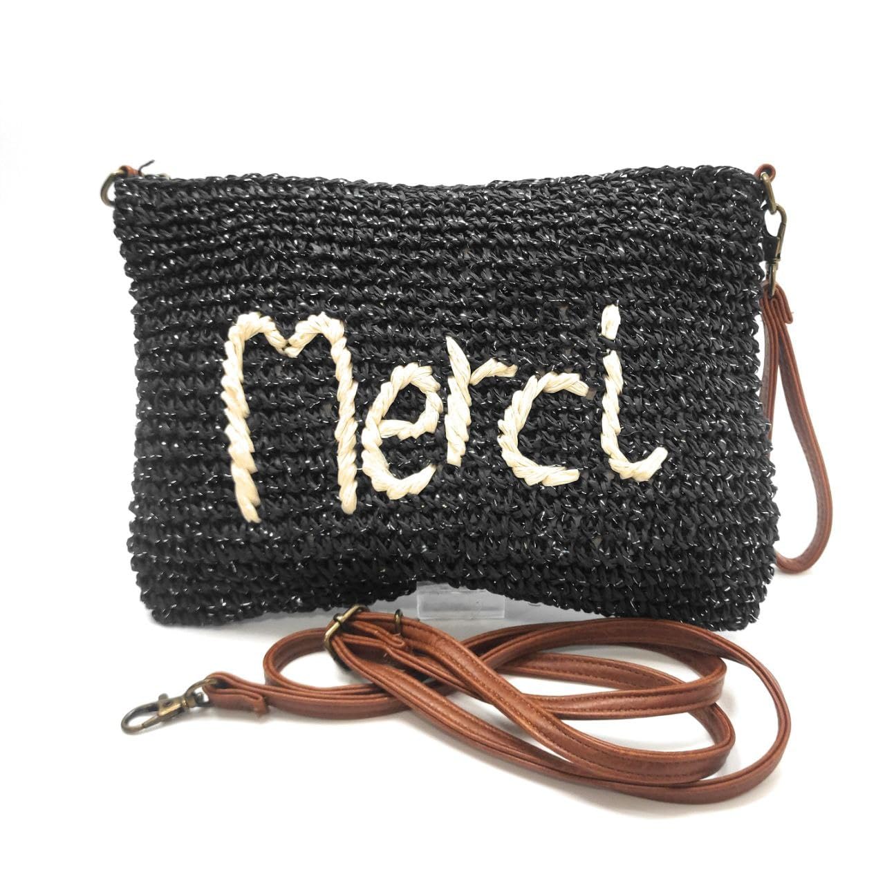 Encarni Zapatería Bolso Mujer Verano - Bolso Rafia Mujer - Bolsos Tejidos Crochet - Bolsos Bandolera Rafia