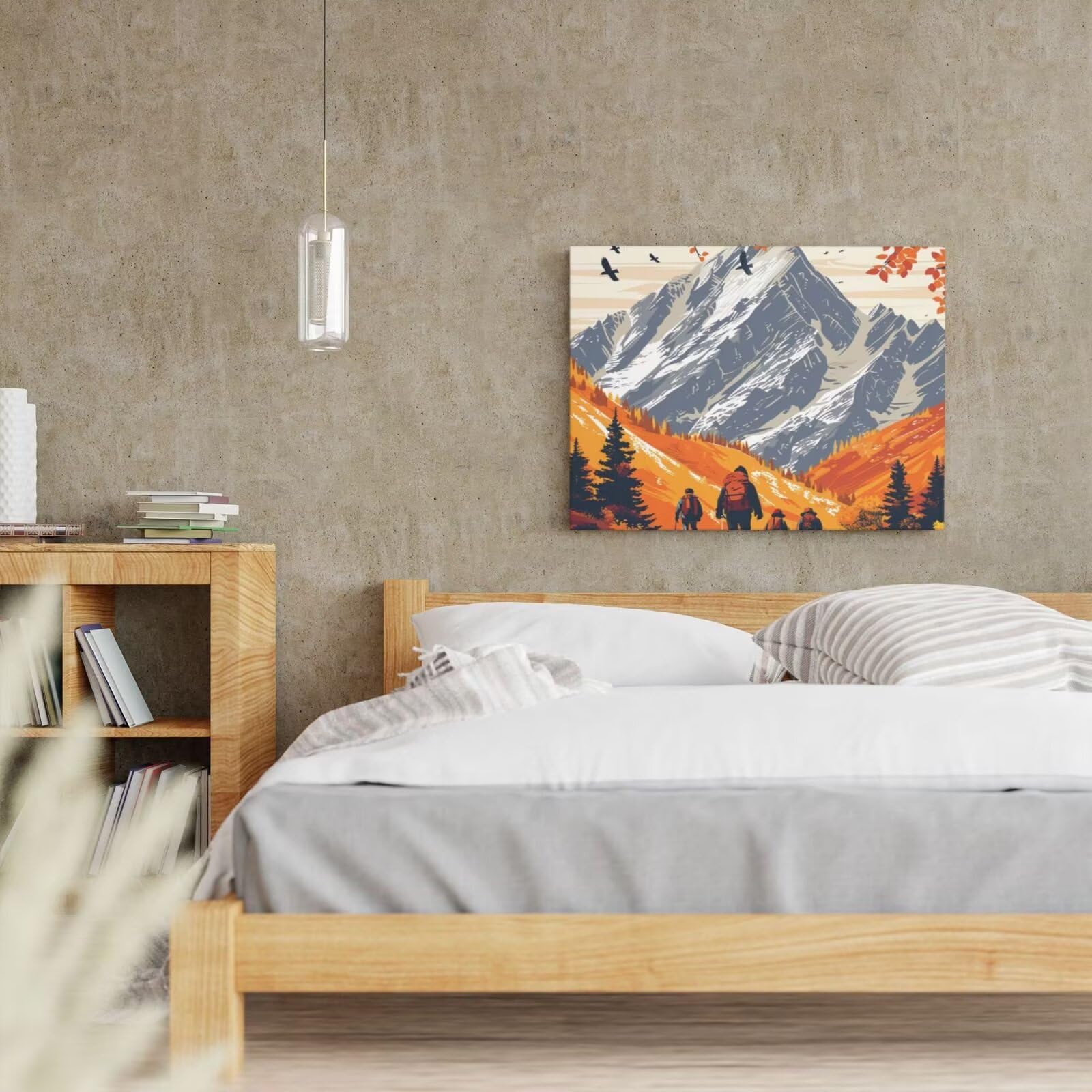 Kit per pittura con numeri per adulti, motivo: margherite con numeri per principianti, pittura acrilica con 6 pennelli, kit di pittura a olio per decorazione da parete, 90 x 65