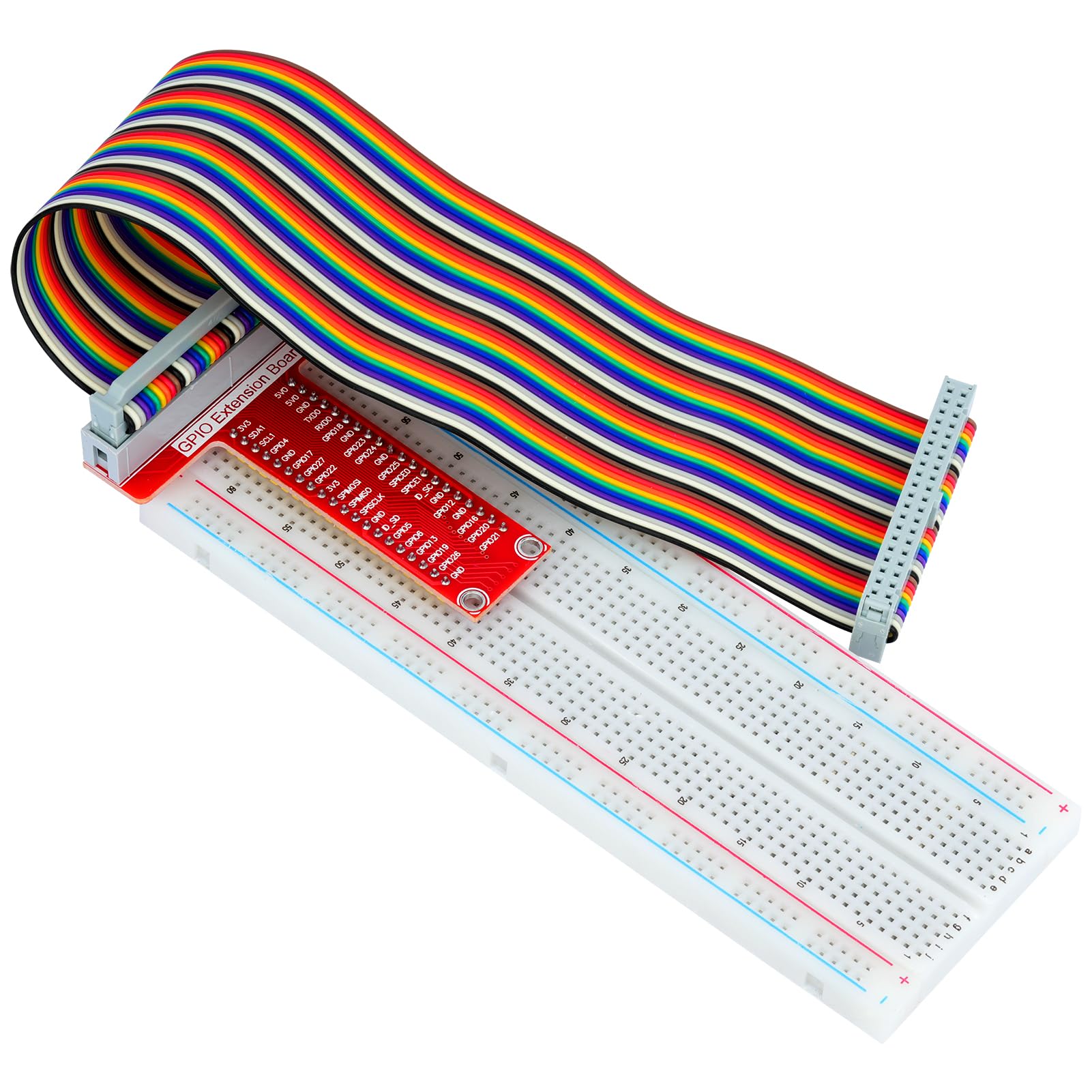 1 set di 40 pin maschio a femmina GPIO cavo a nastro T-Type scheda di espansione 400 fori kit breadboard compatibile con Raspberry Pi B+ 2 3 5