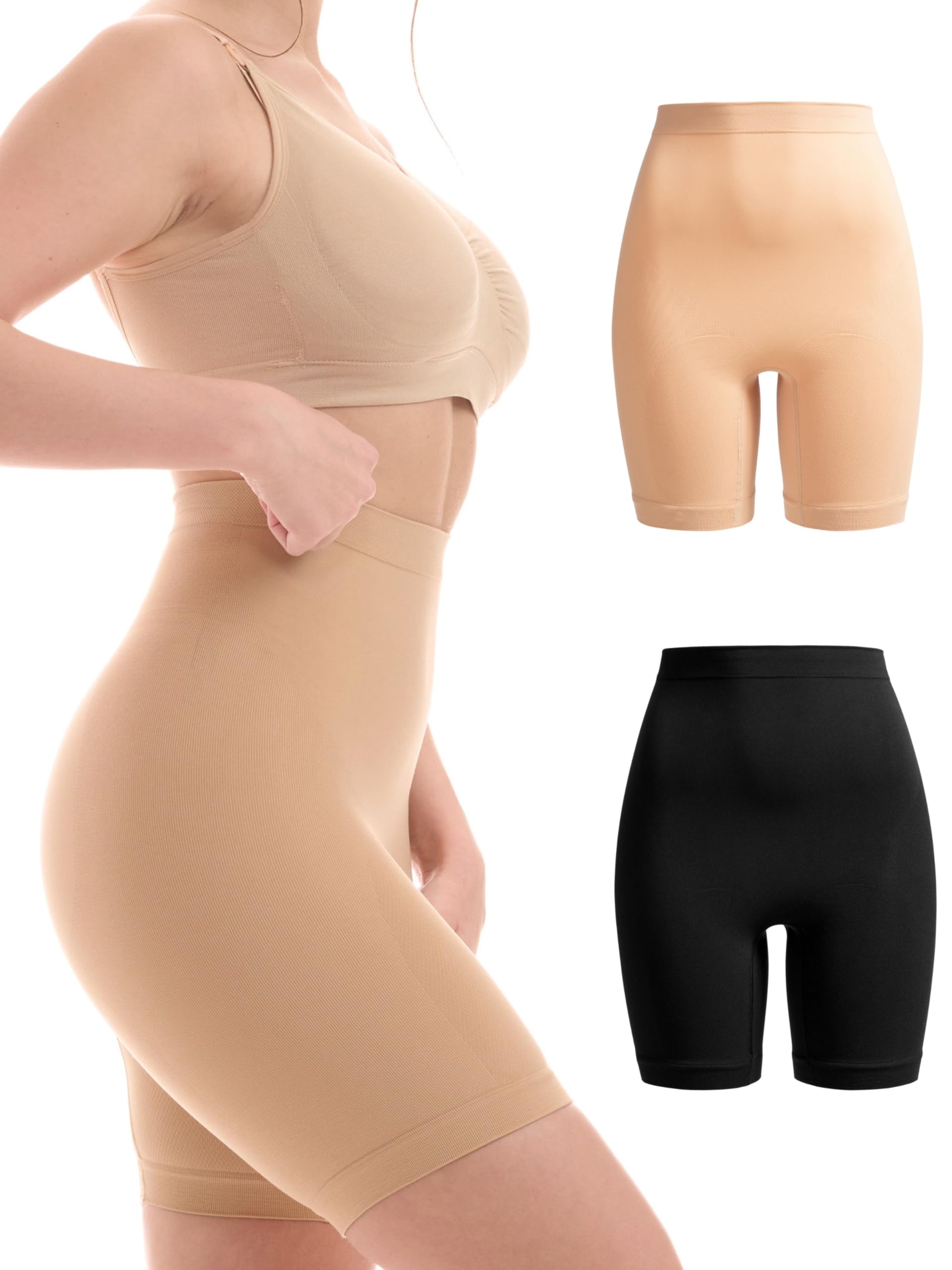 Herzmutter Culotte Post Partum - Anti Frottement Cuisse - Culotte Post Cesarienne - Pantalon Sculptants Femme - Taille Haut - Ventre Plat - OekoTex100-5600