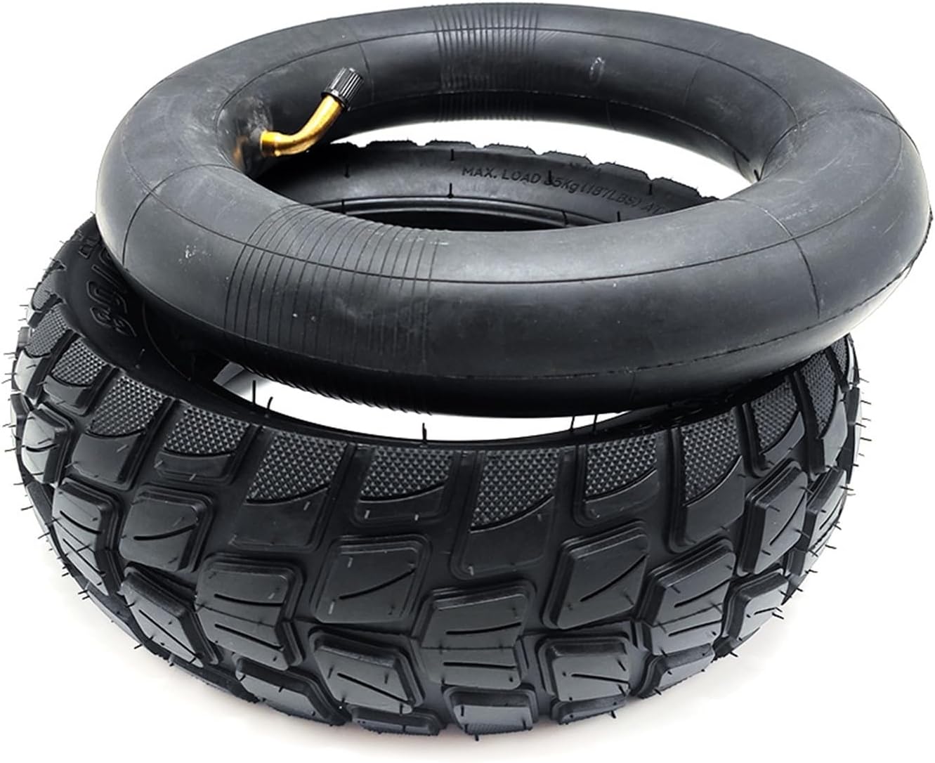 80/65-6 Tire for Electric Scooter 10 Inch 10x3.0/2.50 Inner Outer Tube Universal Upgrade Off Road Tyre(Inner outer tire B)