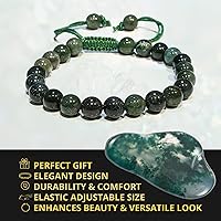 Vista 3 de Bracelet Healing Crystal Bracelet for Women, Men Chic Gemstone Bracelet for Men and Women 8mm Round Bead Bracelets for Spiritual Healing