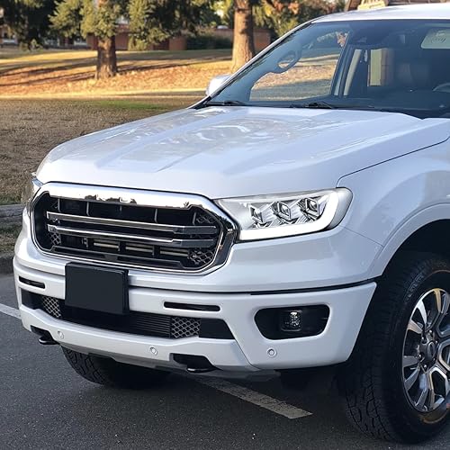 Miniatura 6 de DNA MOTORING HL-LB2-FR19-LED-CH-CL1 LED DRL Proyector de señal de giro secuencial compatible con Ranger Lariat 2019-2023, lente cromo/transparente