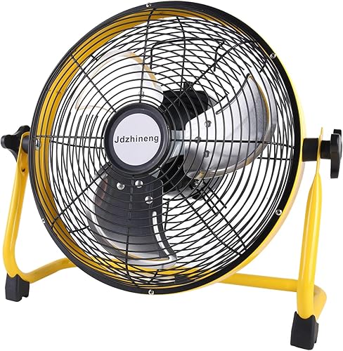 Ventilador a batería de 12 pulgadas, ventilador de piso recargable de 15000 mAh con aspas de metal, ventilador inalámbrico para exteriores para 12