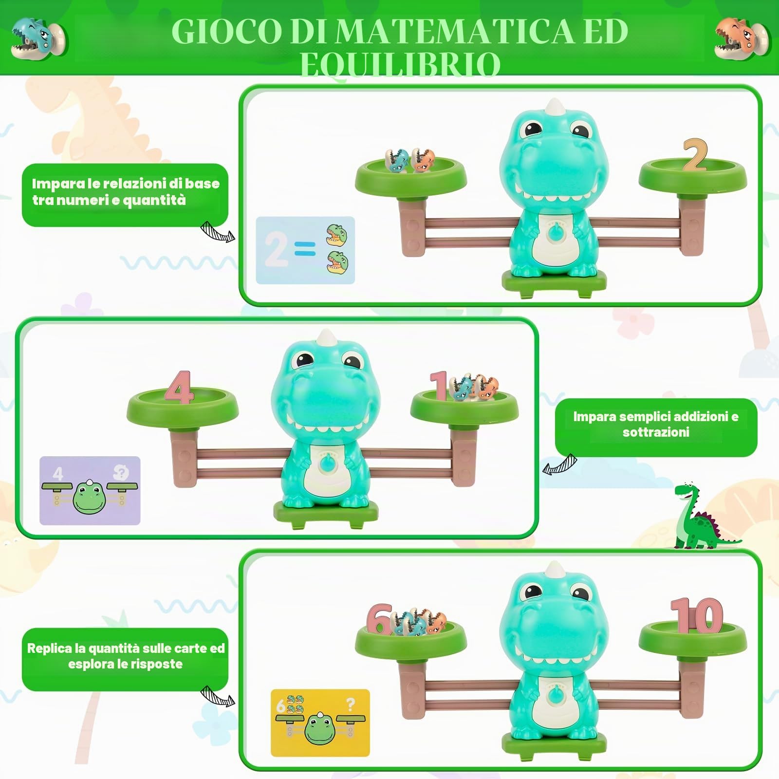 Magnete Multifunzionale Gioco di Pesca con Pesci con 21 Piccoli Dinosauro10 Carte Musica Gioco di pesci Interattivo ed Educativo Bambini 2 3 4 Anni Compleanno Regali di Halloween Ragazzi Ragazze