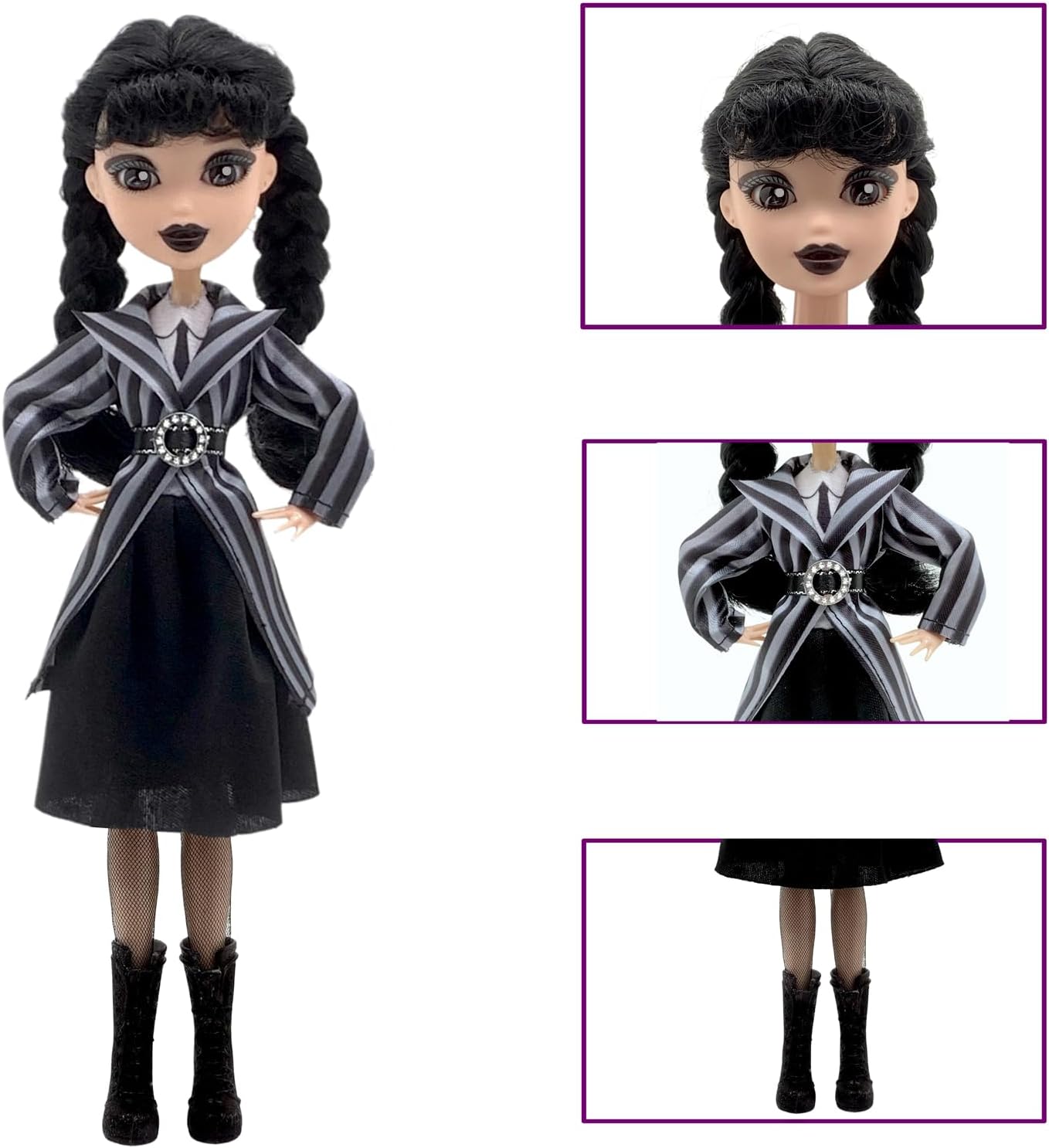 Dumwick 9' Adams Doll with Gift Box, High Heels, Black Dress, and Hair, Perfect Christmas and Birthdays Toy Gift for Girls & Fans(NEW B)