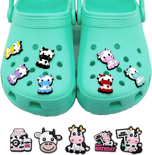 Miniatura 2 de 11 dijes para zapatos de vaca, accesorios para decoración de Halloween, Navidad, fiesta de cumpleaños, regalo, suministros de fiesta, Cloruro de