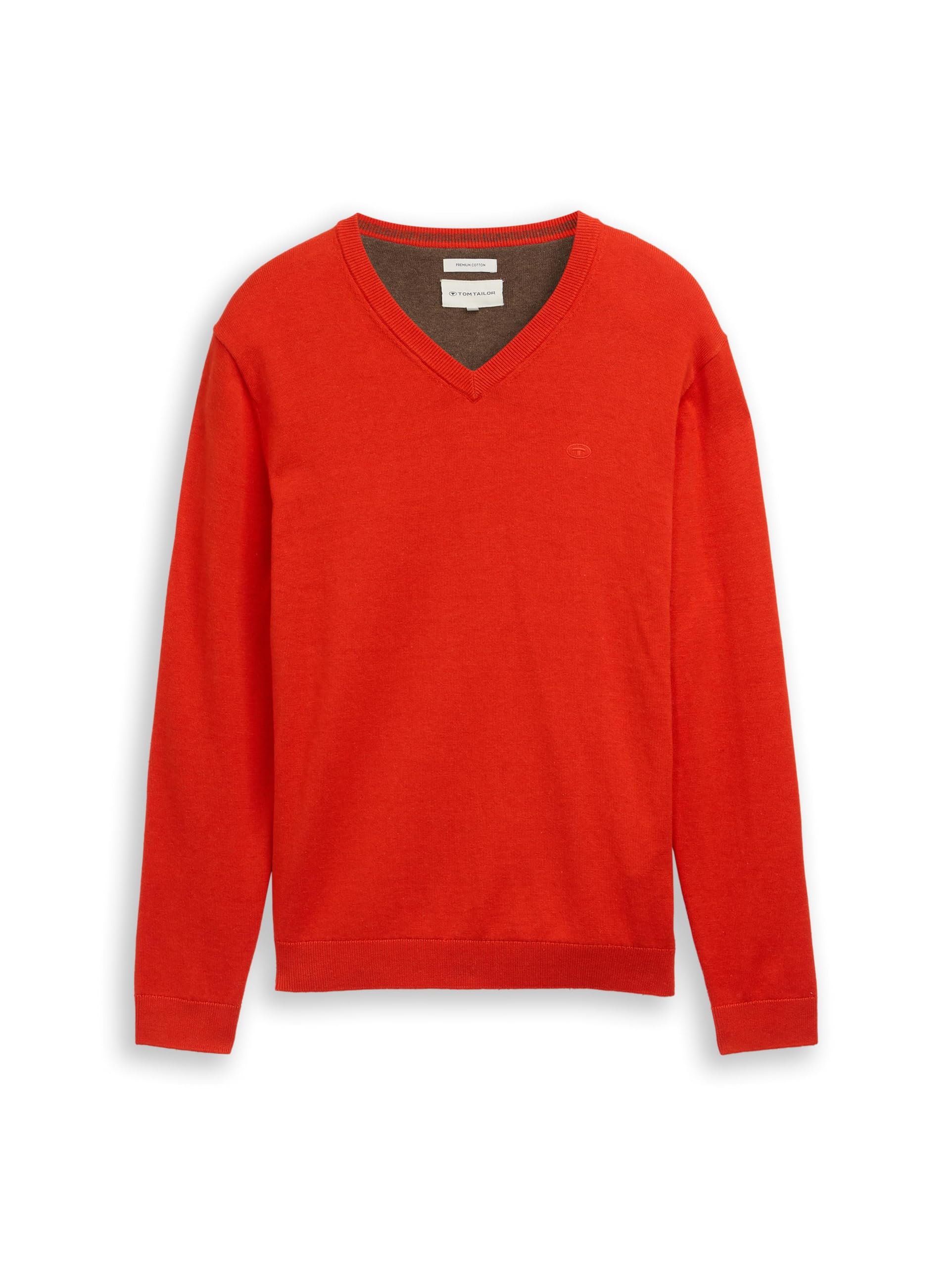 TOM TAILOR Uomini Maglione basic con scollo a V