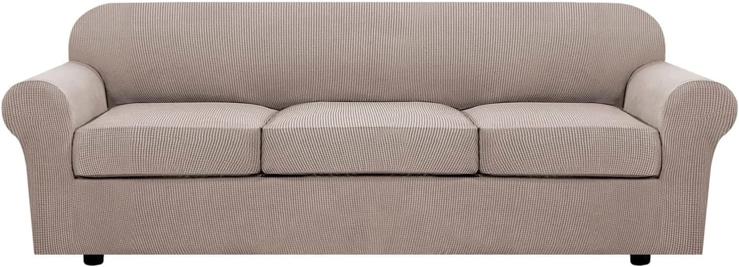 H.VERSAILTEX 4 Piece Stretch Sofa Covers for 3 Cushion Couch Covers Furniture