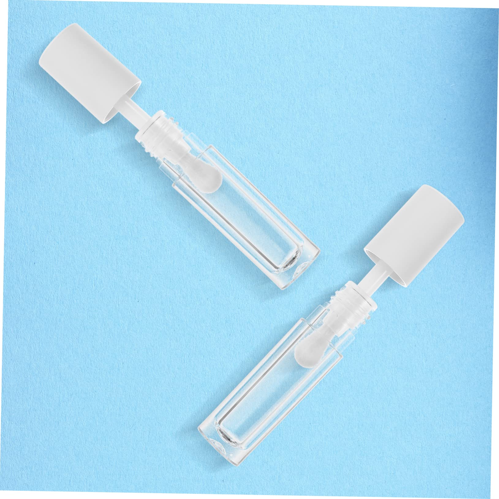 Mikinona 10pezzi Trasparente Per Lucidalabbra Tubetto Rotondo Bianco Per Balsamo e Per Labbra Mini Resistenti in Abs Per Cosmetici Liquidi