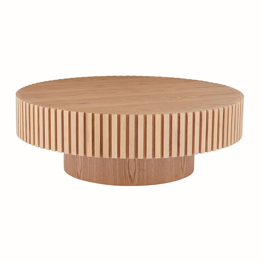 Amazon.com: Deolme 39.37'' Round Ash Coffee Table, Mid