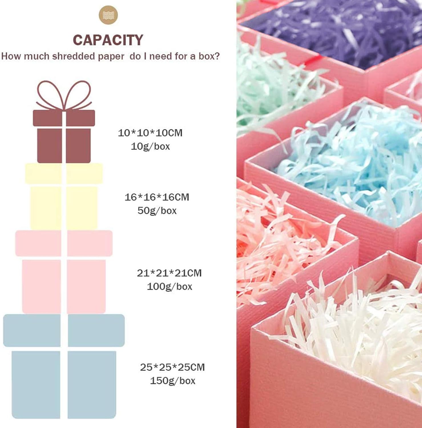 Canghai Shredded Paper for Gift Box 200 Grams Blue Shredded Tissue