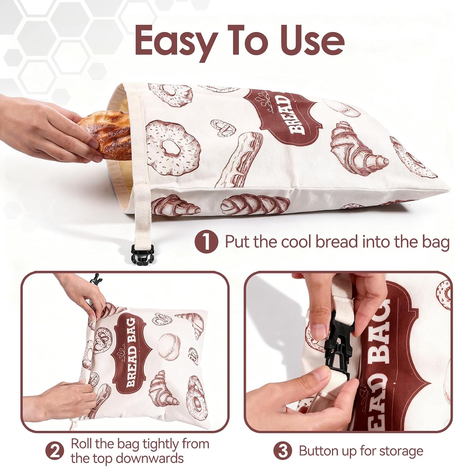 Beeswax Bread Bags，Extra Large 2 Pack- 17"×13" Reusable Sourdough Bread Bags for Homemade Bread
