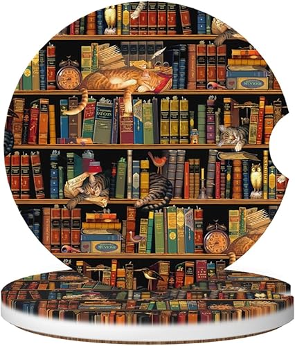 Posavasos de automóvil para portavasos de automóvil, paquete de 2 unidades, de cerámica absorbente, antideslizante, accesorios universales para el