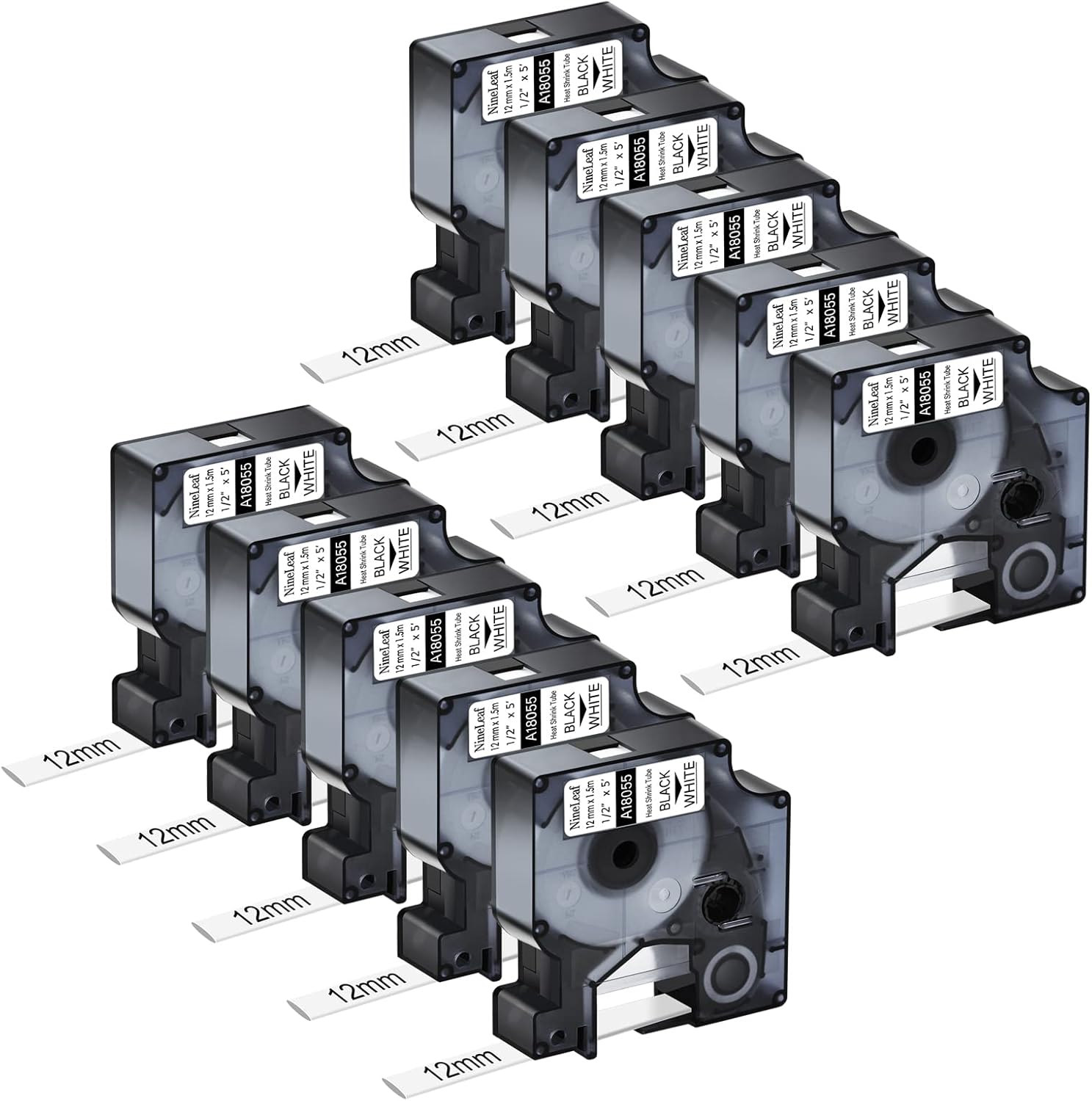 NineLeaf 10 Pack Heat Shrink Tubes 12mm A18055 for Rhino Pro
