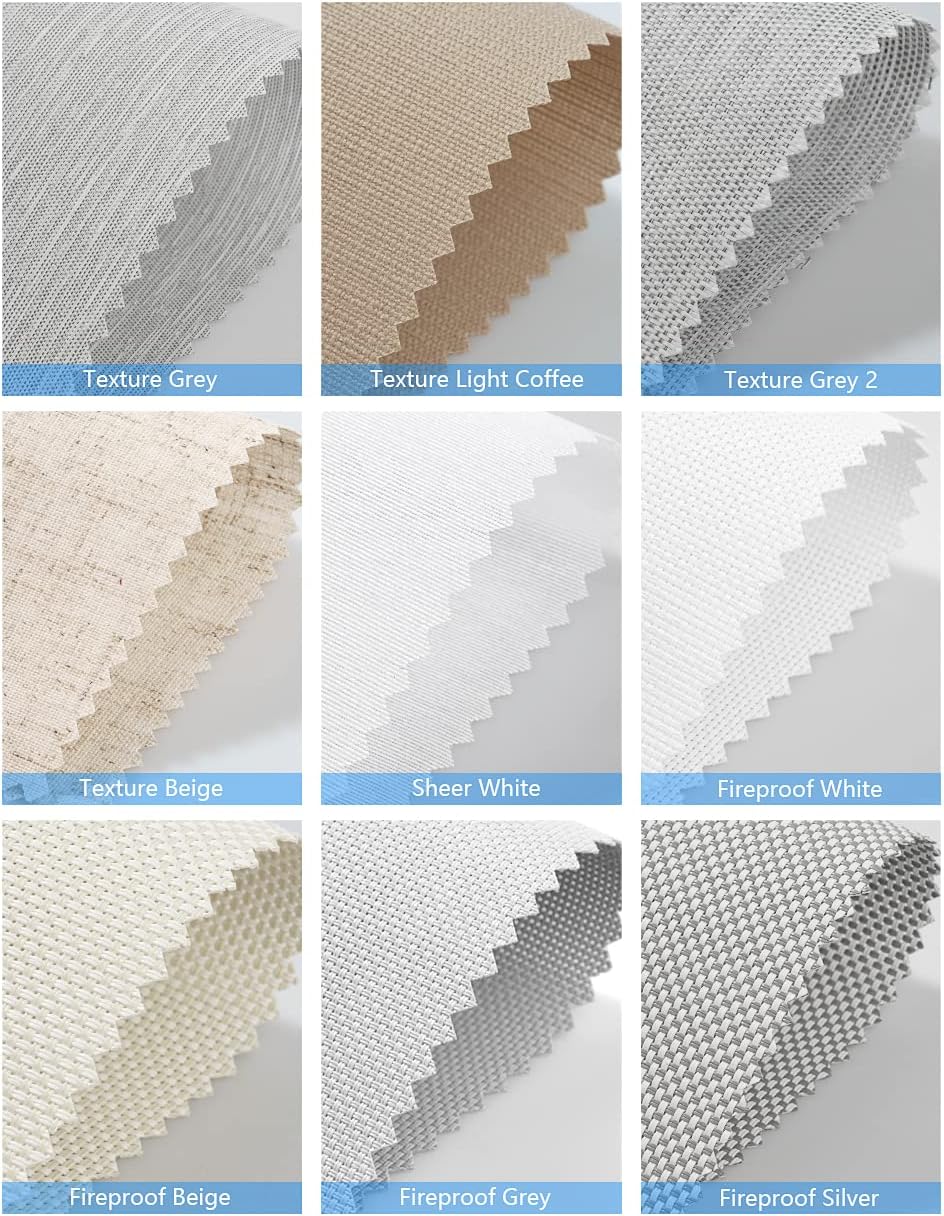 Tokblind Roller Shade Fabric Sample, Blackout and Light Filtering Fabric Swatch, 2 Pieces : Home & Kitchen