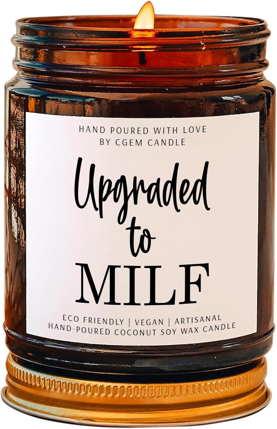Upgraded to Milf Coconut Soy Wax Candle, Mothers Day Gift