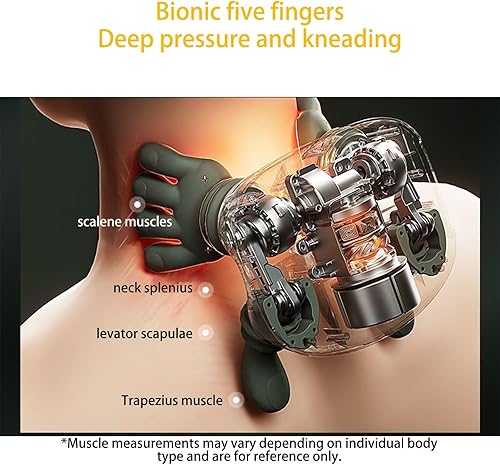 Miniatura 5 de Neck Massager,Bionic Heated Massager,Shiatsu Neck and Back Massager,Cervical Massage for Pain Relief Deep Tissue Massage, Back, Shoulder