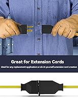 Vista 5 de ELEGRP Conector de repuesto de extremos de cable de extensión de hoja recta, 15 amperios, 125 voltios, NEMA 5-15P, 2 polos y 3 cables, conexión a