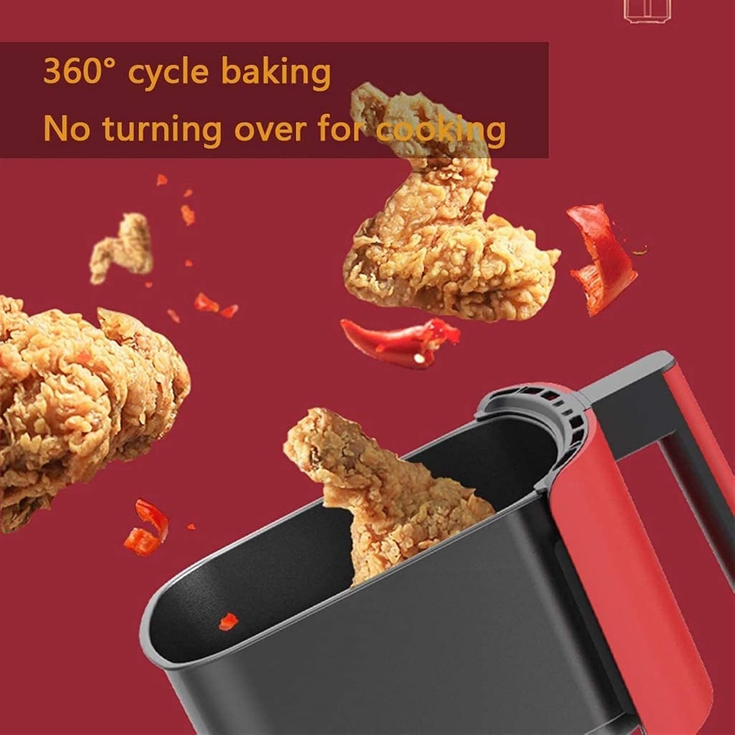 Air Fryer for Home Use 8L Fryers Oil Free Air 1350W Capacity Automatic Large Capacity Low Oil Air Adjustable Knob, Non Stick Pan Interesting 71c2TBl7ajL. AC SL1500