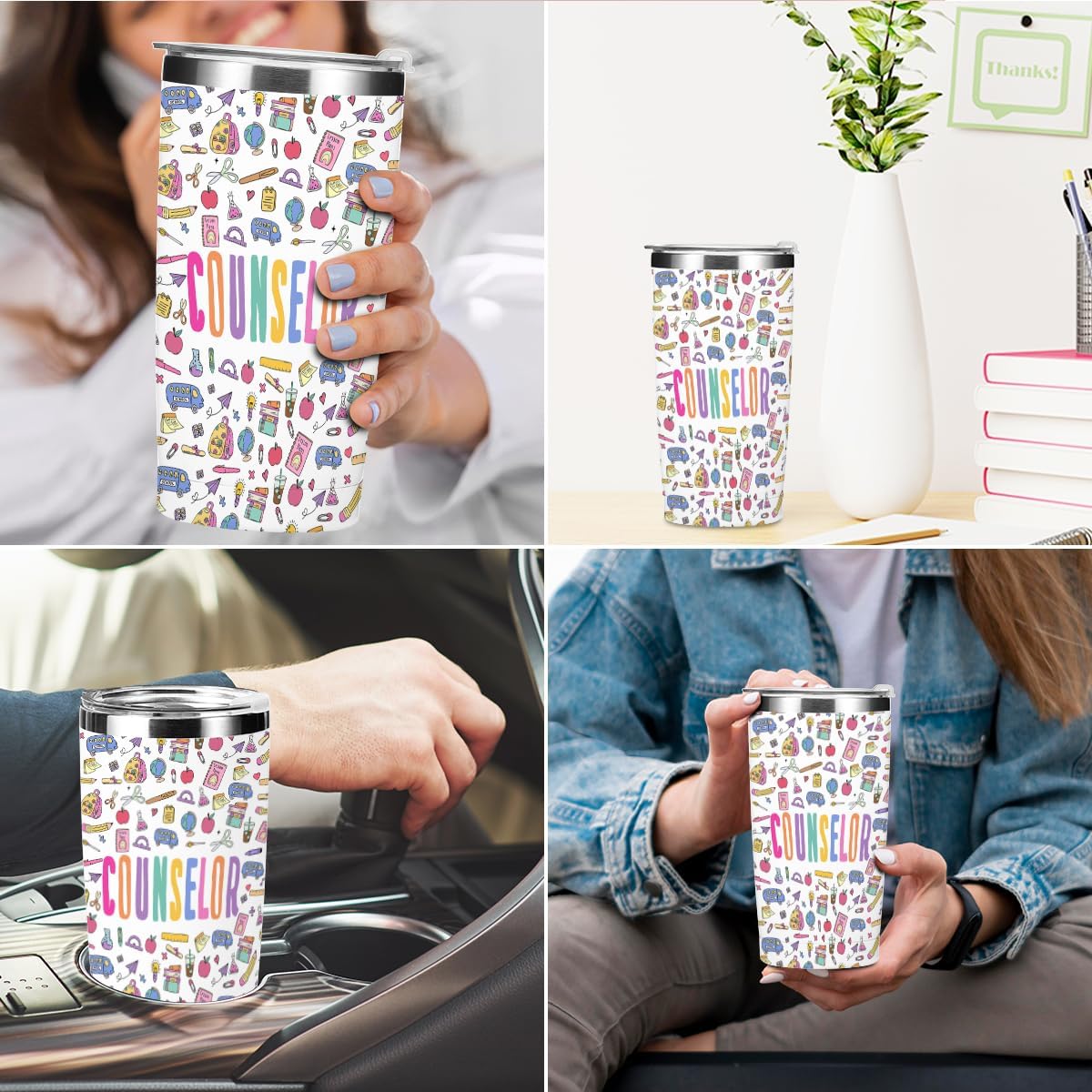 Inspirational Counselor Gifts Tumbler,Counseling Office Must Haves 20 oz Stainless Steel Coffee Mug,Travel Cup,Insulated Cup for Car, Christmas Birthday Gift for Women Men Counselor Therapist - Image 5