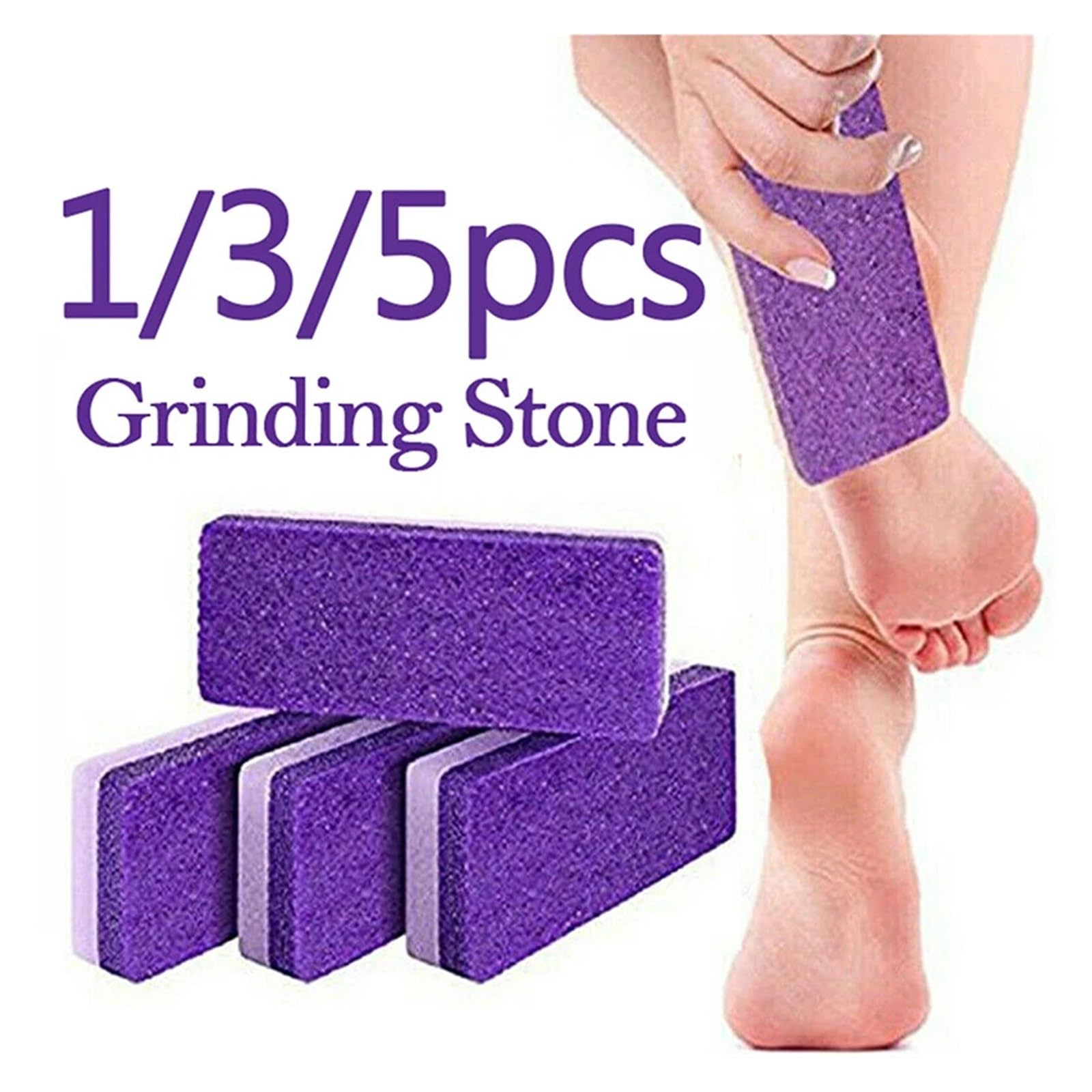 3/5 Piezas de Piedra pómez Reutilizable for pies, esponjas for el Cuidado de los pies, exfoliantes de Callos, removedores de durezas, Herramientas de pedicura y manicura.(3pcs)