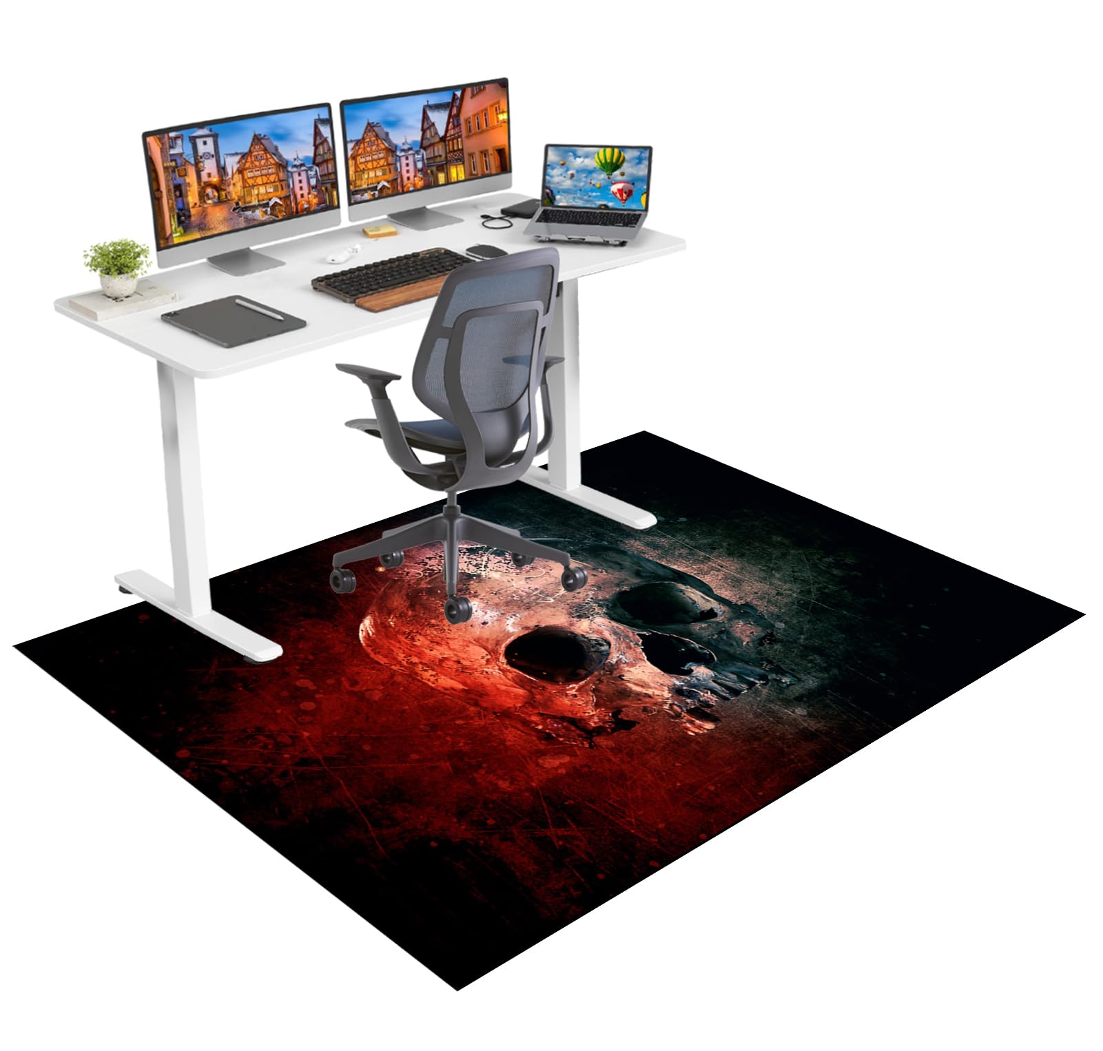 Gaming Desk Chair Mat for Carpet and Hardwood Floor Office Chair Floor Mat Computer Gaming Chair Mat for Rolling Chair Hard Floor Protector for Carpeted Floors Under Desk Low-Pile Rug 70 x 100 cm