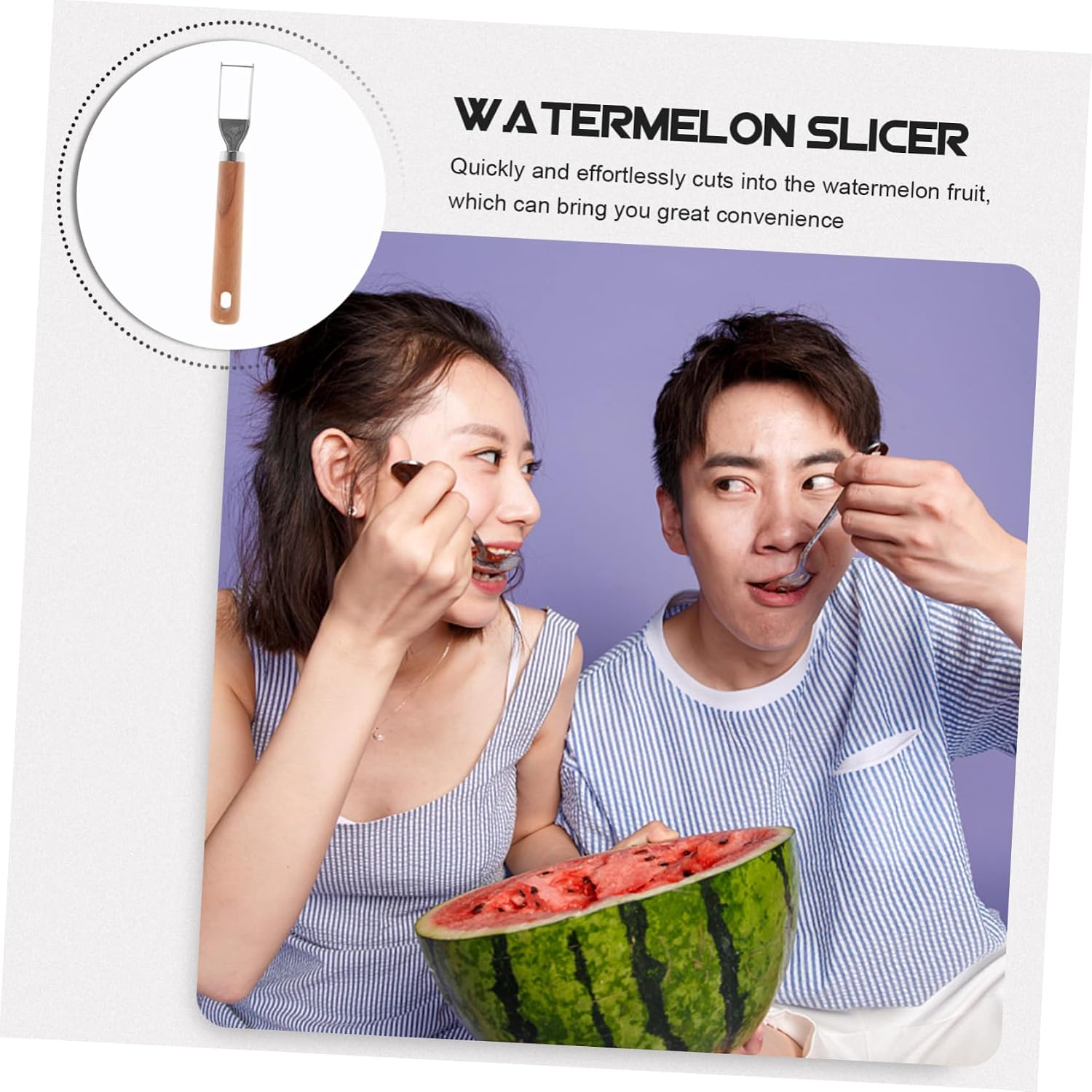 Stainless Steel Watermelon Cube Cutter Fruit Slicer Quick Cutting Tool