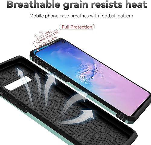 Miniatura 9 de Funda para Samsung Galaxy S10 con cubierta para lente de cámara, protector de pantalla HD, doble capa de grado militar a prueba de caídas, soporte