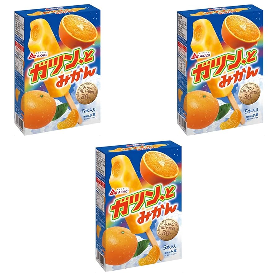 Amazon.co.jp: 赤城乳業 ガツン、と みかん 58ml ×5本 3個