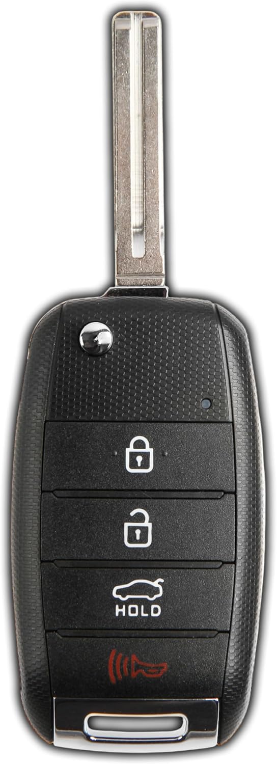 KeylessOption Flip Key Fob Keyless Entry Remote for 2014-2015 Kia Sorento SUV (Black, Hard Plastic, TQ8-RKE-3F05, 95430-1U500)
