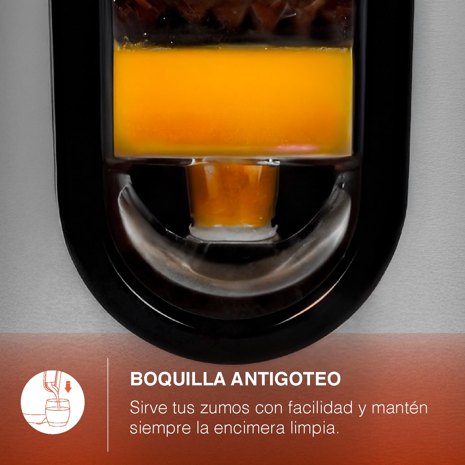 H.Koenig AGR80 - Exprimidor eléctrico de naranjas profesional de 160 W, palanca y filtro de acero inoxidable, sistema antigoteo, sin BPA, piezas aptas para lavavajillas