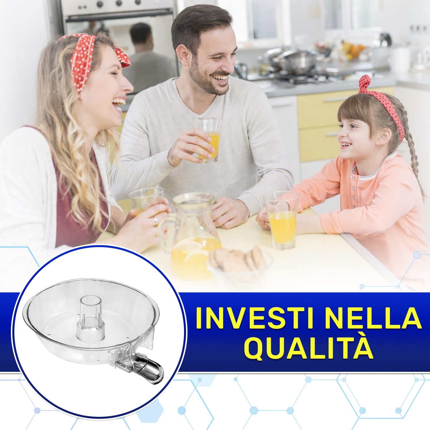 Contenitore Succo per Spremiagrumi Elettrico con Codice Originale 699170533 699170569 699170575 per Smeg CJF01 - Garanzia 10 Anni - MONTERAL