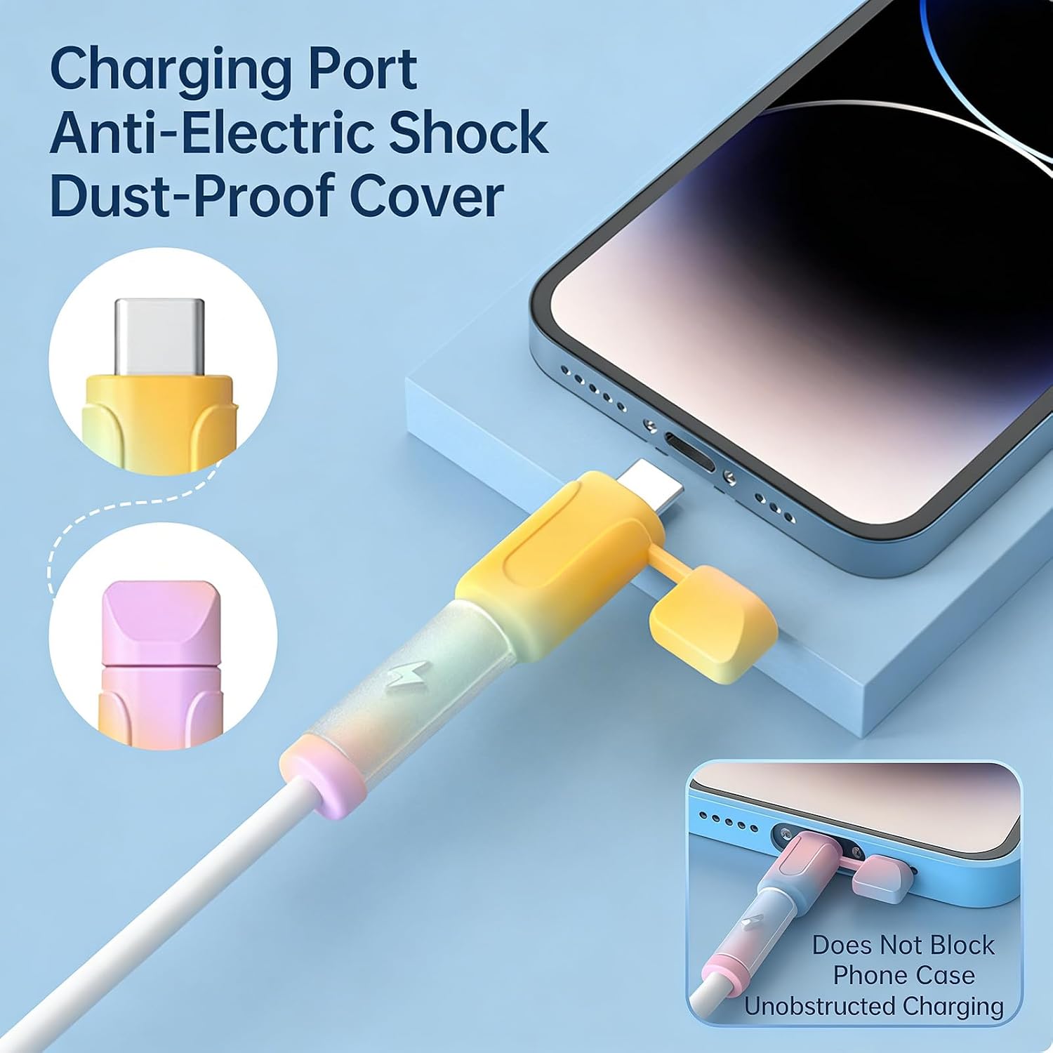 Silicone Cable Protectors for Chargers Wire AntiBreak Connectors Cover Universals for Phones and Devices Antibreak Cable Cover
