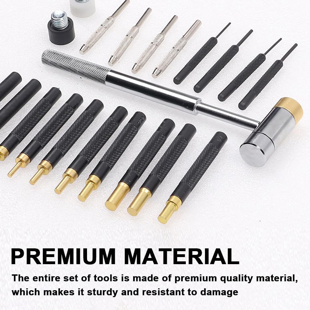 21PCS Punch Set Sided Copper Hammer Punching Set al Maintenance s Chisel Pin Puncher Set