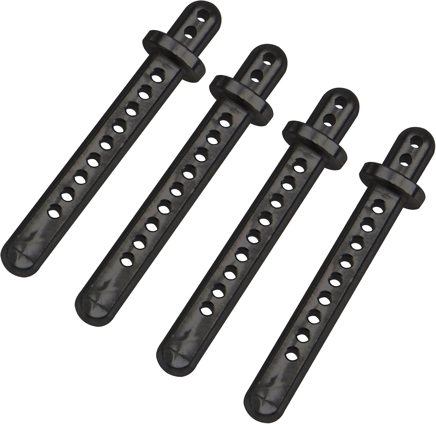 Aluminum Alloy RC Body Post Mounts Compatible with Axial SCX10 1/10 4WD RC Crawler Cars (Black)