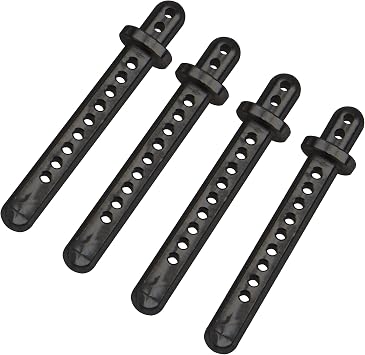 Aluminum Alloy RC Body Post Mounts Compatible with Axial SCX10 1/10 4WD RC Crawler Cars Black