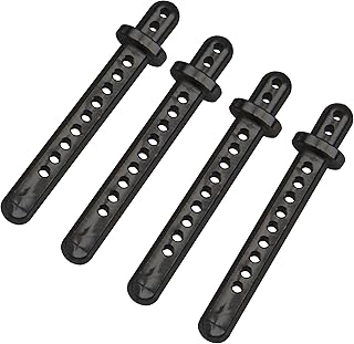 Vgoohobby Aluminum Alloy RC Body Post Mounts Compatible with Axial SCX10 1/10 4WD RC Crawler Cars (Black)