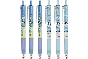 Kawaii Penguin Pencils, 6 Pcs Cartoon Gel Ink Pens