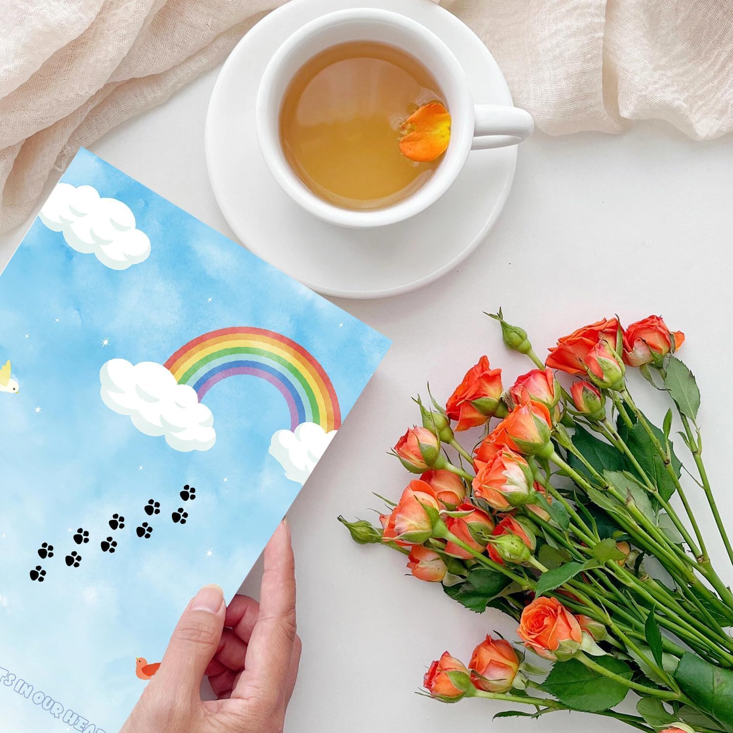 150 Pcs Pet Sympathy Cards with Envelopes and Stickers,10 designs 6 x 8 inch for Loss of Pet Dog and Cat with Paw & Heart Loss of Dog Condolence Cards Bulk Pets Bereavement Gifts with Heartfelt Healing Message Design with Printed Message Inside (For dogs and cats) - Image 4