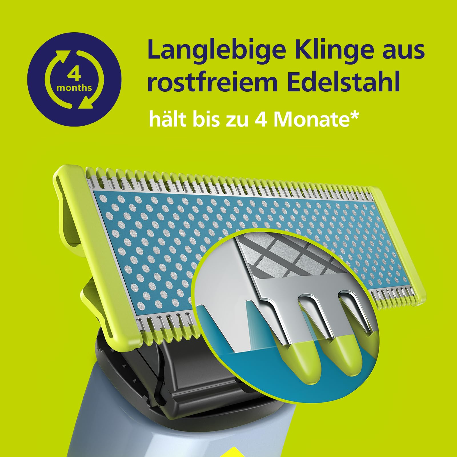 Philips OneBlade First Shave Klingen, passend für alle OneBlade und OneBlade Pro Modelle, für besonders empfindliche Haut im Gesicht, original von Philips, 2er-Pack (Modell QP225/50)