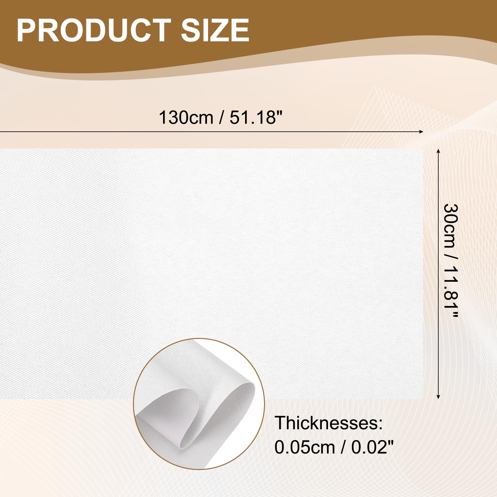 PATIKIL Book Binding Cloth, 51 x 11 Inches Book Cloth for Binding Repairing Fabric Surface Paper Backed Bookbinding Supplies, White - Image 2