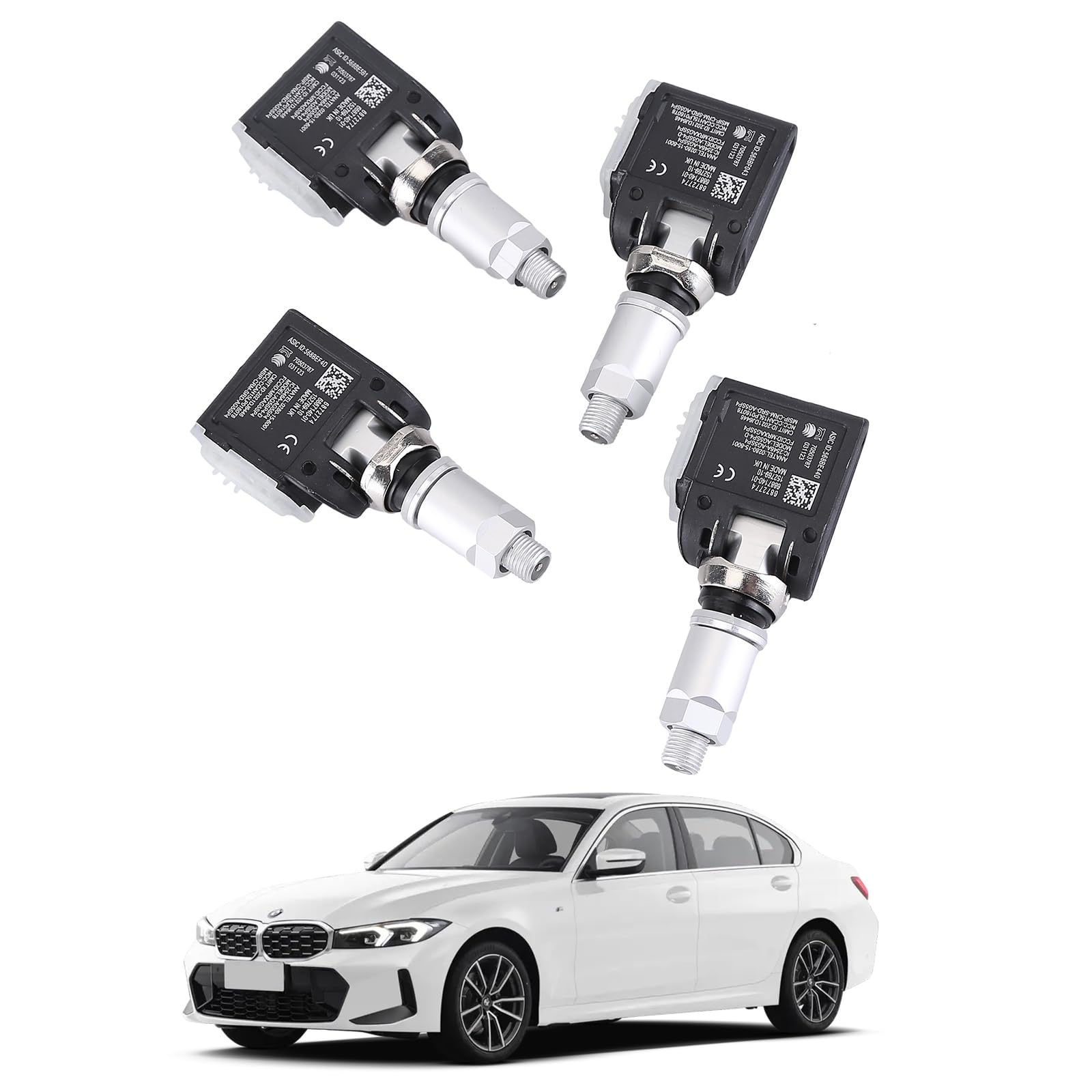 LICHENGTAI 4 sensores de presión de neumáticos RDKS compatibles para BMW Serie 3 G20 G21 5 G30 G31 TPMS Sensor 36106872774 Sistema de control de presión de neumáticos