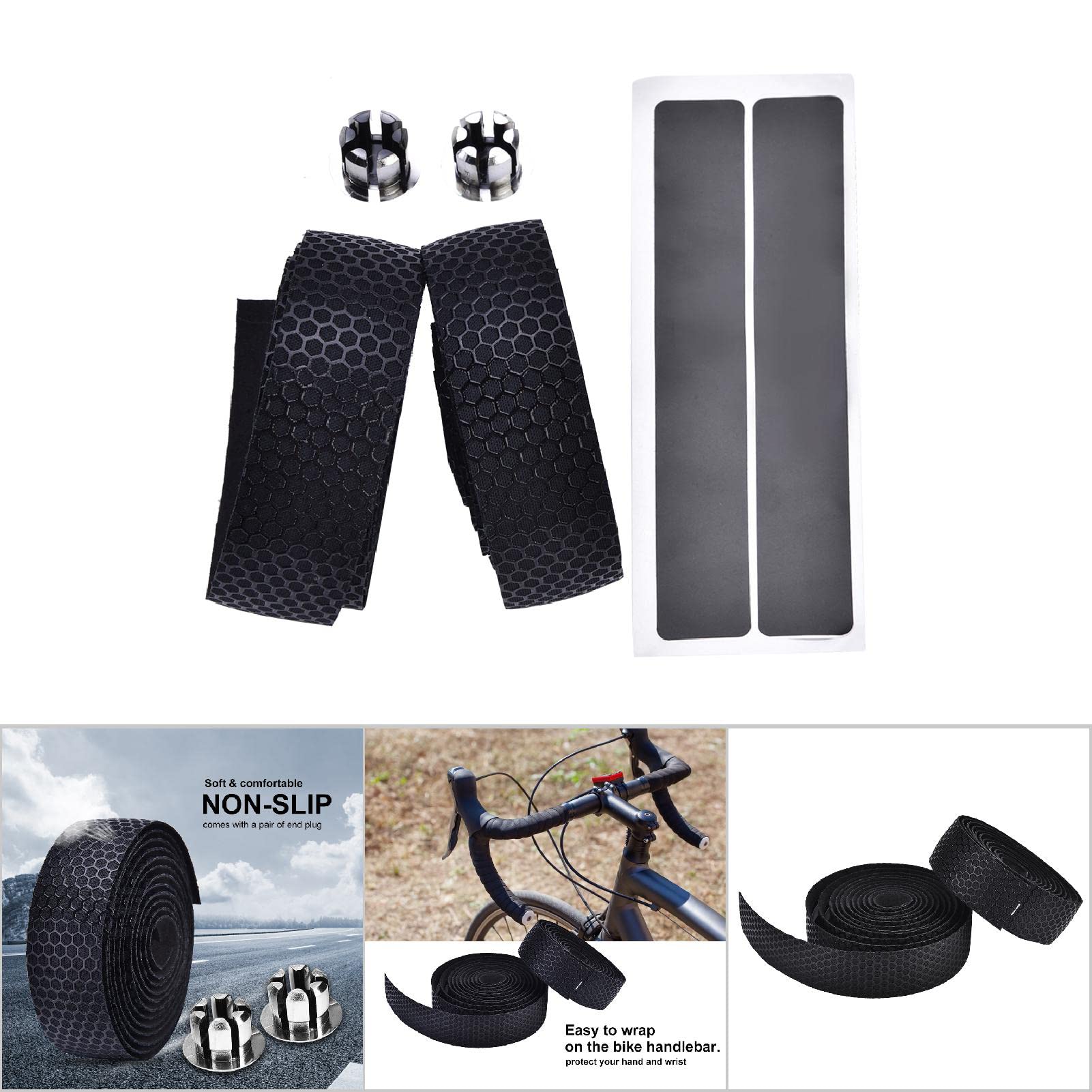 Ruban De Guidon Vélo Dégradé – 2150x30 Mm, épaisseur 3 Mm, EVA + TPU, Antidérapant, Absorbant Les Chocs – 2 Rouleaux