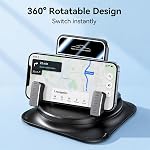 360 Degree Rotatable Car Phone Holder with Adjustable Dashboard Mount, Non-Slip Base for iPhone & Android Smartphones, Hands-Free Driving, Navigation & Video Calls